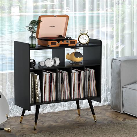 Amazon.com: GDLF Large Record Player Stand, Vinyl Record Storage ...