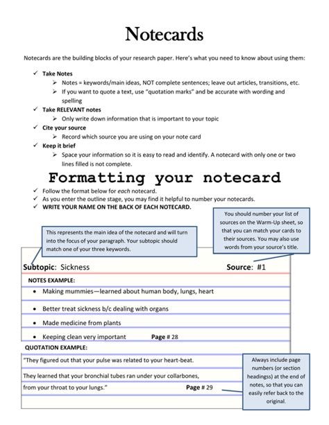 Image result for Open Note Card Define