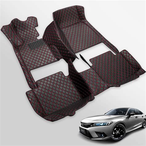 Amazon.com: Castlerock Leather Car Floor Mats for Honda Civic Sedan ...