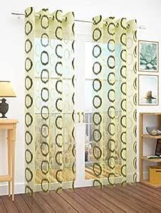 Buy Story@Home Imagica Sheer Door Curtains 7 feet Long Set of 2 ...