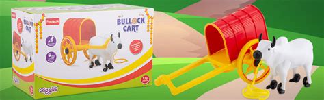 Buy Giggles - Bullock Cart , 2 in Pull Along Toy , Walking,Pretend Play ...