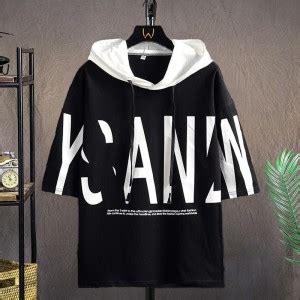 Try This Colorblock Men Hooded Neck Black T-Shirt - Buy Try This ...
