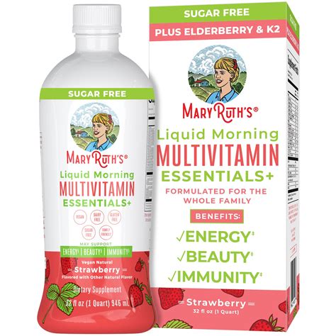 Liquid Morning Multivitamin Essentials+ | Elderberry Multivitamin ...