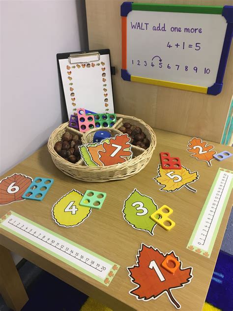 Interactive maths display - autumn - addition | Preschool math, Math ...