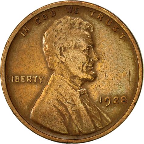 One Cent 1928 Wheat Penny, Coin from United States - Online Coin Club