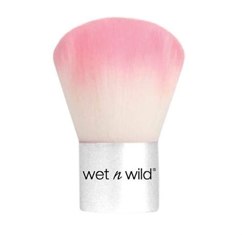 Wet n Wild Kabuki Powder Brush with Soft White Synthetic Bristles for ...