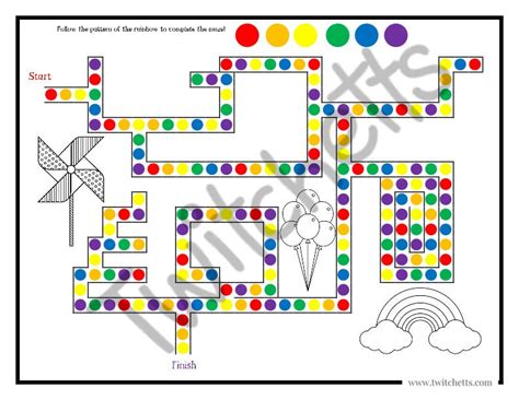 Buy Rainbow Color Maze, Printable Rainbow Activity, Learn Colors ...