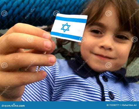 Israeli Child Holds Israel Flag Stock Image - Image of homeland, holding: 72330771