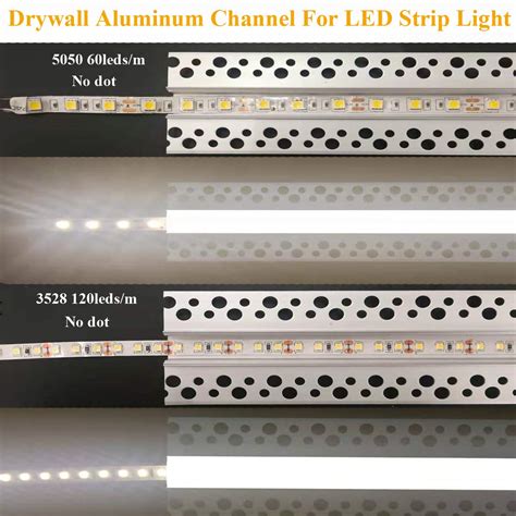 Buy 6Pack 6.6FT/2 Meter Plaster-in LED Drywall Aluminum Channel with ...