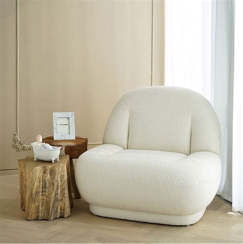 现代简约轻奢单人沙发客厅阳台白胖子网红懒人沙发椅设计师原创椅-阿里巴巴