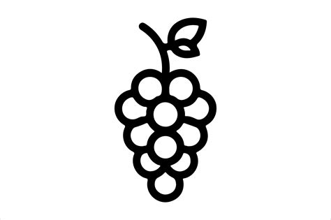 Grape Outline Vector Clipart Graphic by SKShagor Barmon · Creative Fabrica