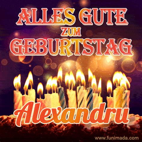 Happy Birthday Alexandru GIFs for Him - Download on Funimada.com