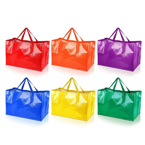Amazon.com: Shappy 6 Pieces Extra Large Reusable Shopping Grocery Bags ...