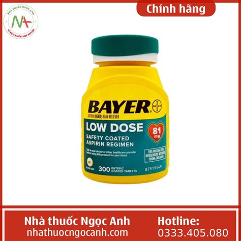 Thuốc Bayer Low Dose Aspirin 81mg là thuốc gì, có công dụng gì, cách sử ...