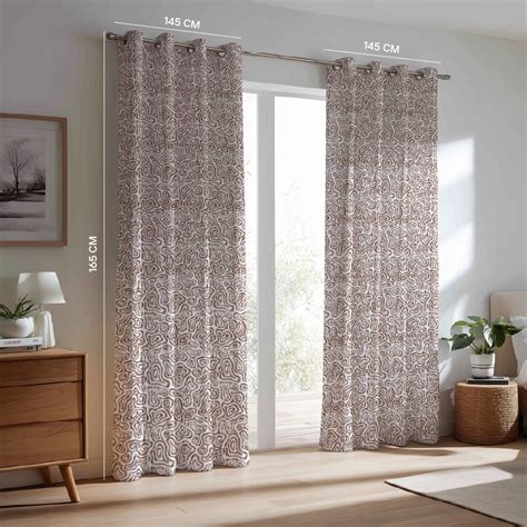 Wavy Art Curtain (Pack of 2) – Blue Dahlia