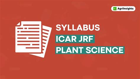 ICAR JRF Plant Science Exam Pattern and Syllabus 2024 | AgriInsights ...