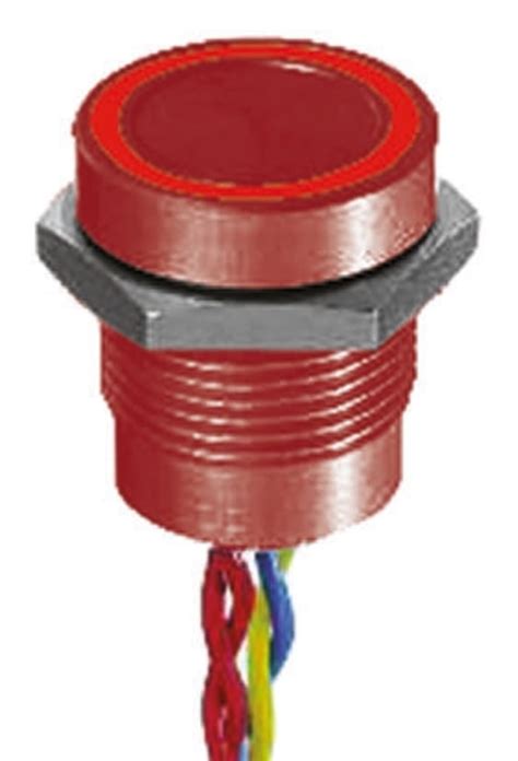 PBAR1AF2000A0S APEM | APEM Illuminated Piezo Switch, Momentary, Pulse ...