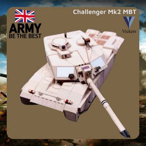 Paper model of British military main battle tank MBT II Challenger | Shopee Singapore