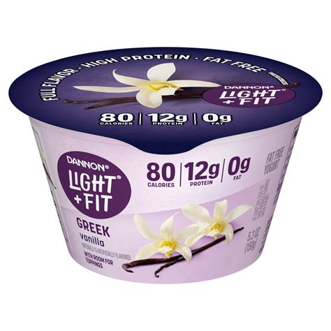 Dannon Light + Fit Greek Vanilla Fat Free Yogurt, 5.3 oz - The Fresh Grocer