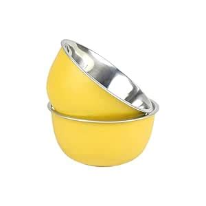 Buy Zaib Stainless Steel and Plastic Coated Microwave Safe Bowls ...