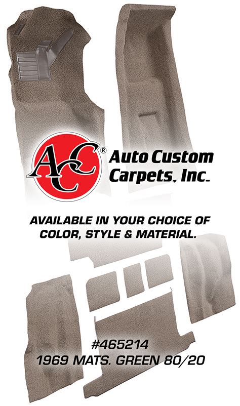 C3 1968-1976 Chevrolet Corvette Floor Mats In 80/20 Loop With Embossed ...