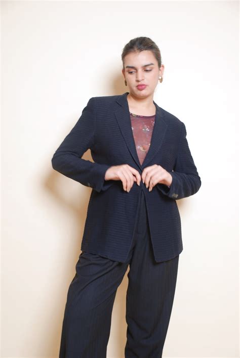 Black textured long blazer – LABEL SOCIETY