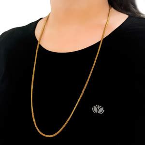 Fashion Frill Golden Chain Thin Light Weighted Chain Artificial ...