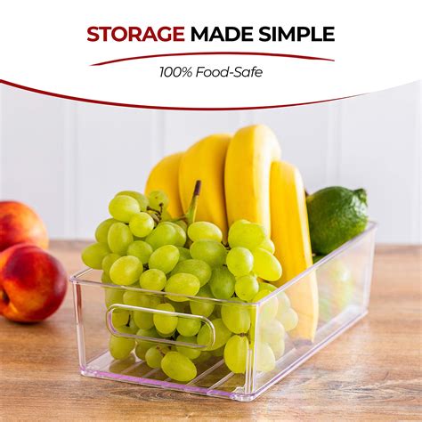 Fridge Organizer Bins Refrigerator Organizer - Set of 4 Refrigerator ...