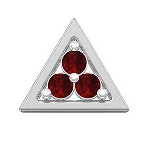 Buy SKM Jewellers Nose Pins Collection 18K White Gold Plated Sterling ...