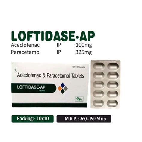 Aceclofenac 100 mg + Paracetamol 375 mg Tablets (ALU ALU) Medblend Pha