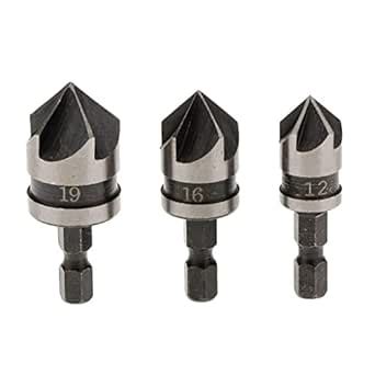 ROMORO Metal 1/4-inch Hex shaft 12, 16, 19 mm Countersink Power Drill ...
