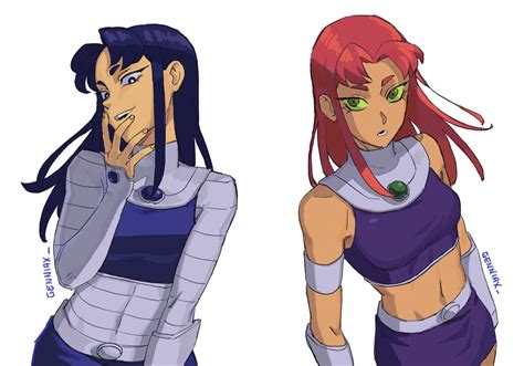 [Artwork] Starfire and Blackfire fanart by genniax : r/DCcomics
