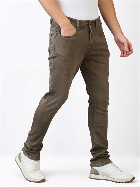 Men Slim Fit Low Rise Cotton Jeans