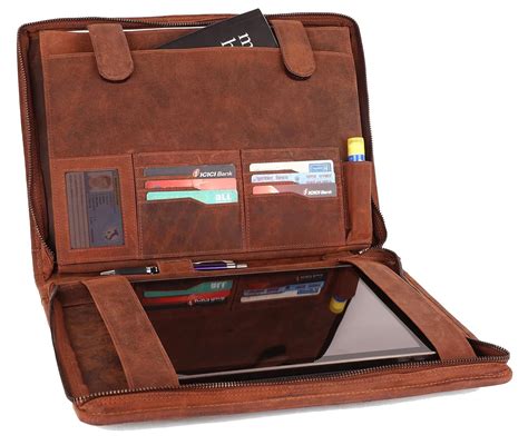 Leather Document Holder for Men File Folder Folio Organizer for ...