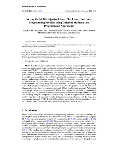 Solving Linear Fractional Programming Problem 的图像结果