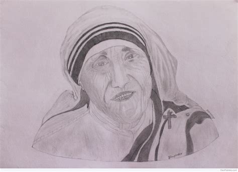 Mother Teresa Pencil Sketch: Capturing the Essence of Compassion