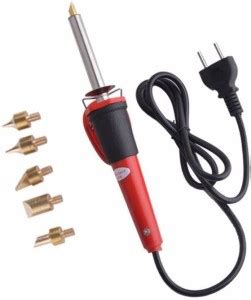 AMICIKART Wood Burning Iron Pen With 5 Tips For Pyrography 40 W Simple ...