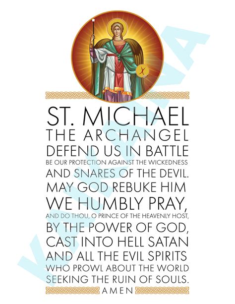 Saint Michael The Archangel Prayer Prayer To St. Michael