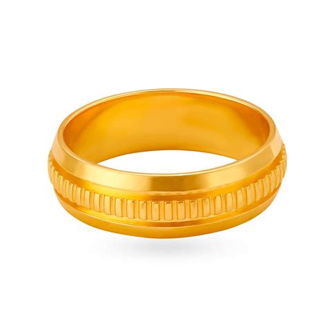 Mango Pattern Gold Finger Ring Band