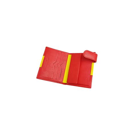 Leather wallet with Spanish flag