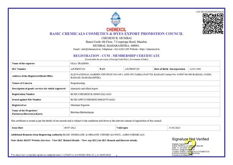 CERTIFICATES | GIAA Trading