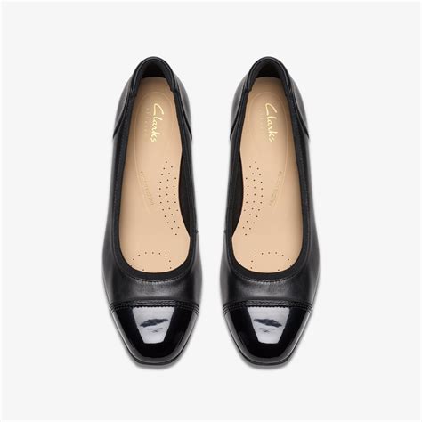 Women's Krystine May Black Leather Slip Ons | Clarks