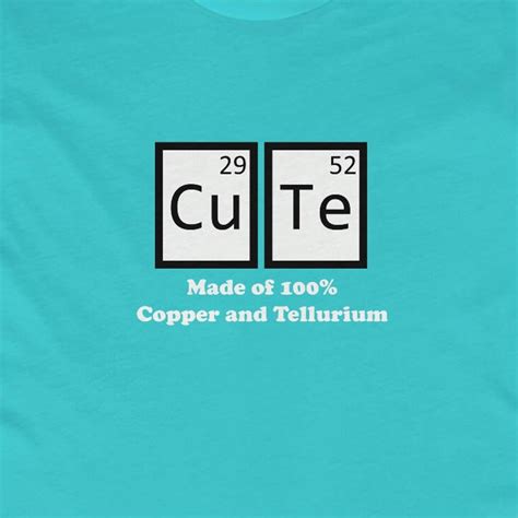 Cute: Made of 100% Copper and Tellurium. Womens Chemistry - Etsy