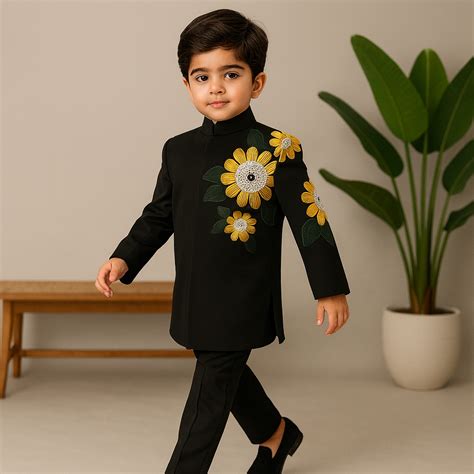 Pre Order: Sunflower Royale Embroidered Sherwani And Pant – Who Wore Whhat