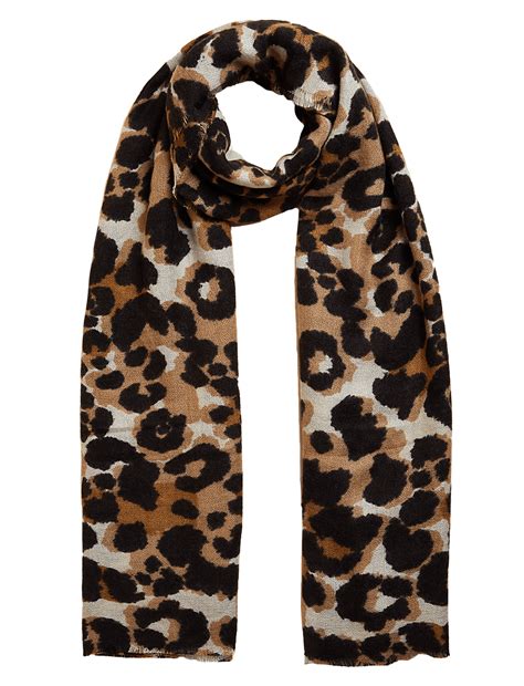 Buy Animal Print Scarf with Wool at Marks & Spencer