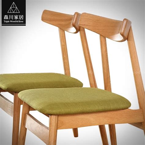 《森川家居》NRC-25RC04-北歐白橡木原木布面餐椅 書桌椅休閒椅餐桌餐廳/實木民宿設計/美式LOFT品東西IKEA