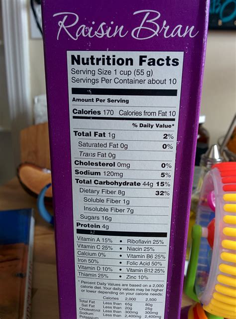 Raisin Bran Cereal Nutritional Info | Besto Blog