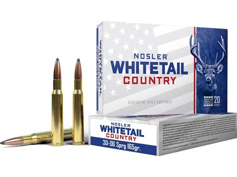 Nosler Whitetail Country 30-06 Springfield Ammo 165 Grain Solid Base