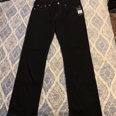True Religion Black denim jeans Ricky... - Depop