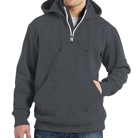 Men's Hoodie Quarter Zip Hoodie Tactical Hoodie Tactical Black Wine ...
